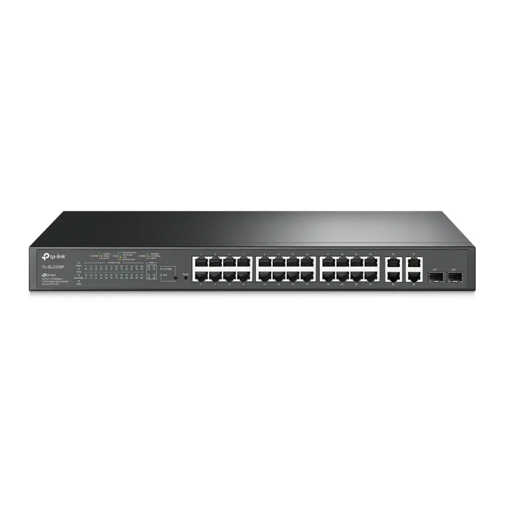 TL-SL2428P. Switch inteligente JetStream de 24 puertos PoE +a 10/100 Mbps + 4 puertos Gigabit